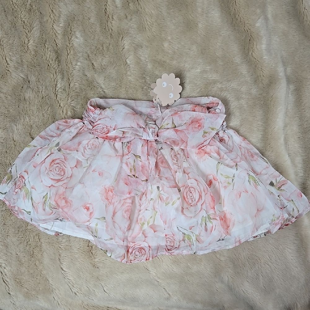 PATACHOU PINK PASTEL LAYERED FLORAL SKIRT, SIZE 3, NEW!